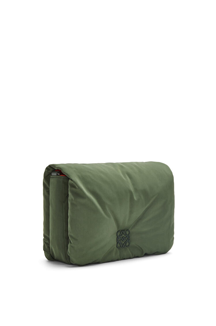 LOEWE Puffer Goya Messenger in nylon and calfskin Khaki Green
