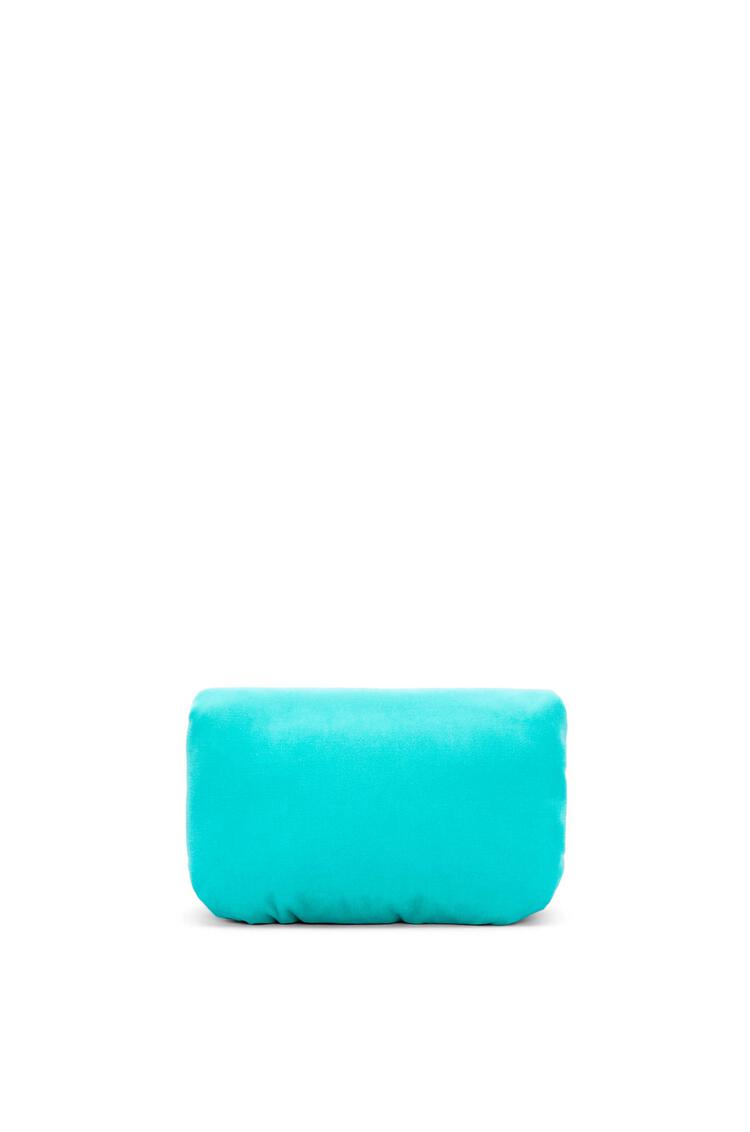 LOEWE Mini Puffer Goya bag in velvet Caribbean Blue