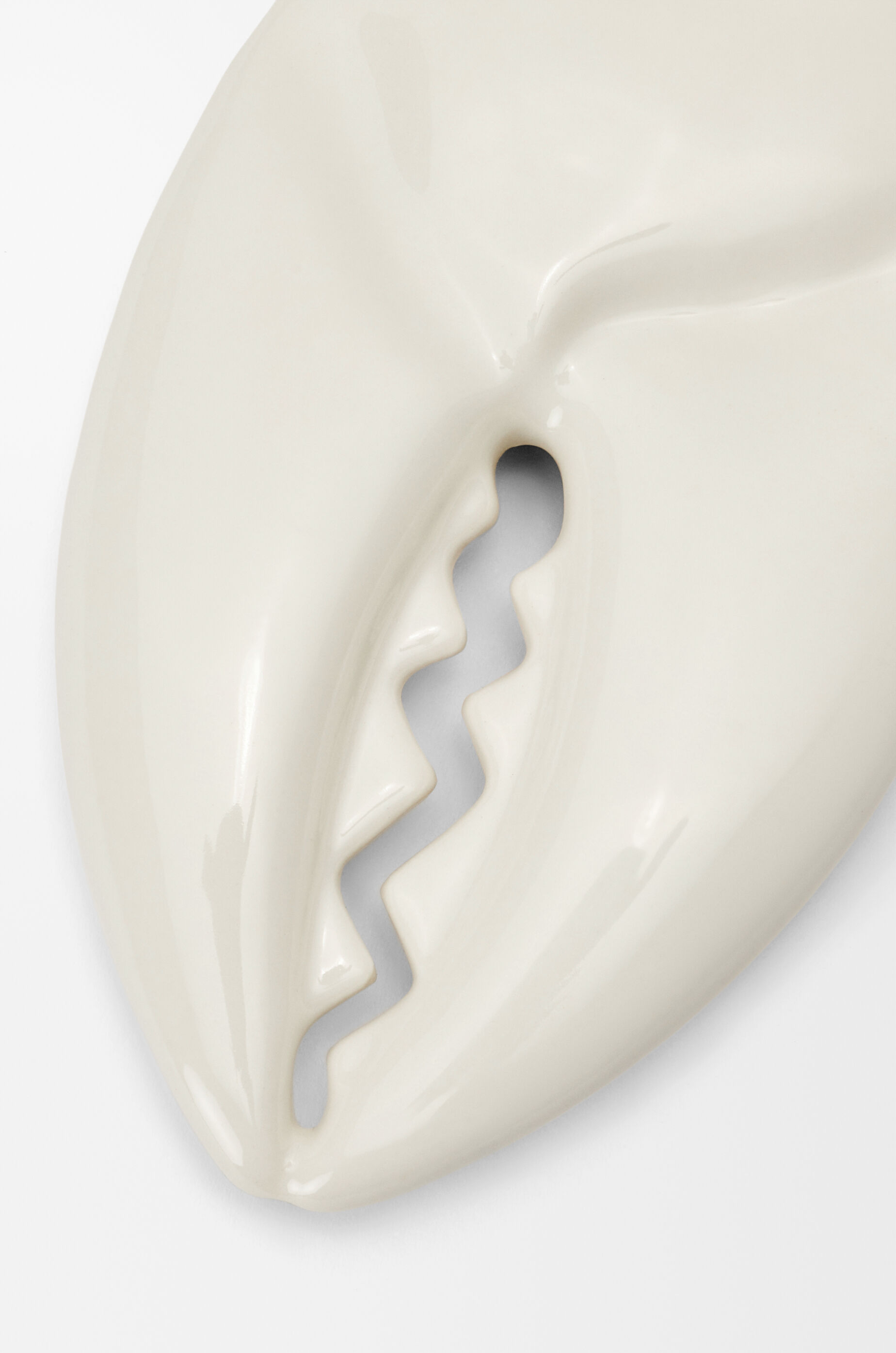 Large Claw brooch in ceramic White - LOEWE USA Official Website