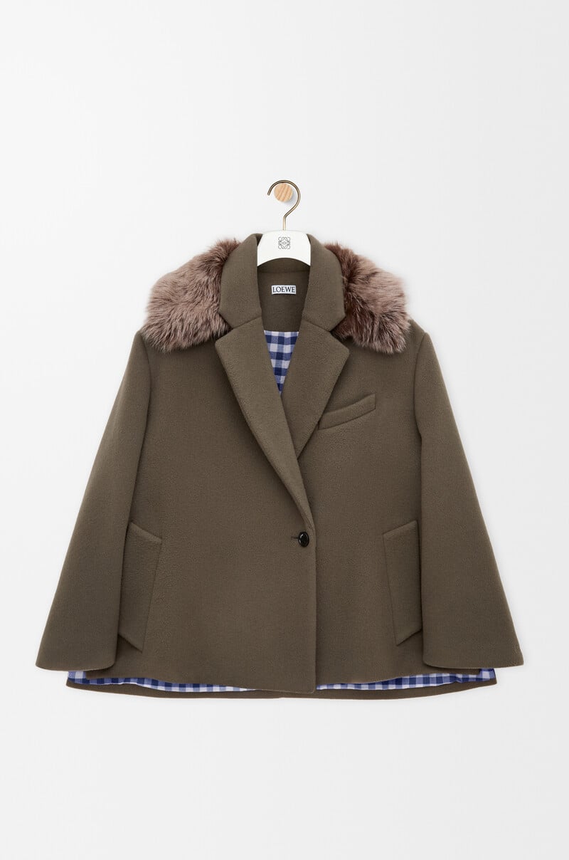 Short coat in wool and cashmere by LOEWE