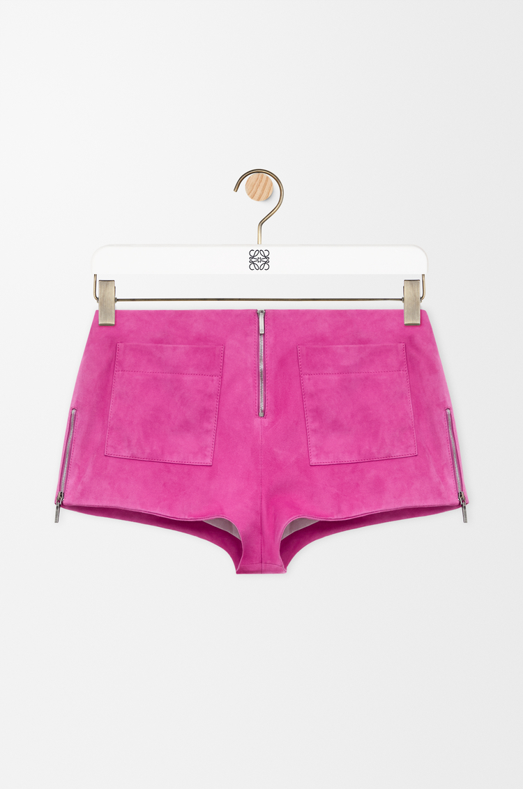 LOEWE Shorts in suede goatskin Pink