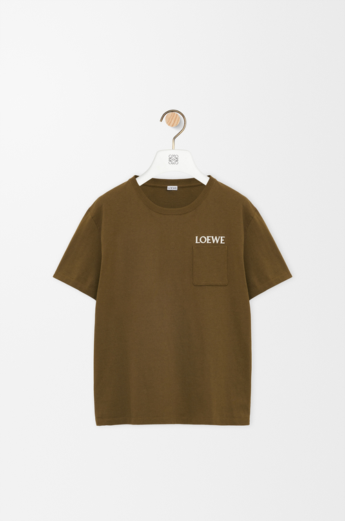 LOEWE T-shirt décontracté en coton Vert Kaki