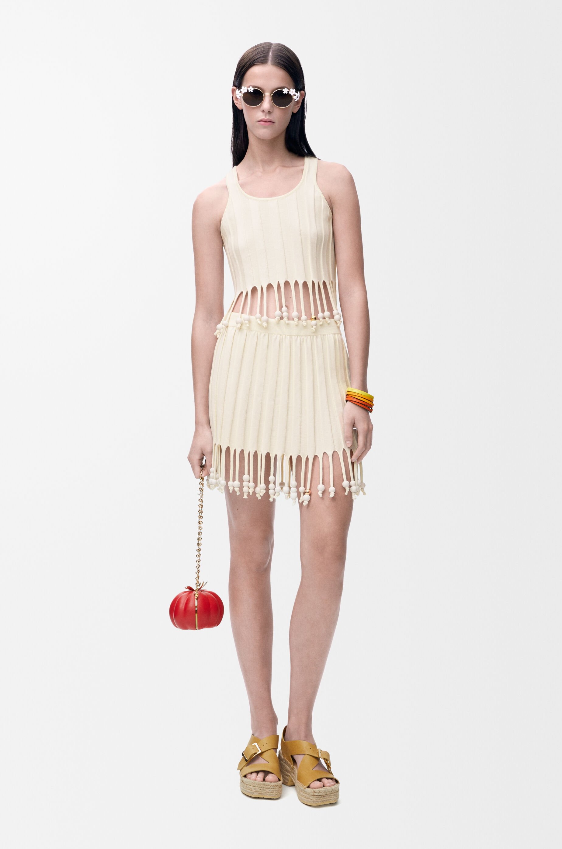 Mini skirt in cotton Beige - LOEWE
