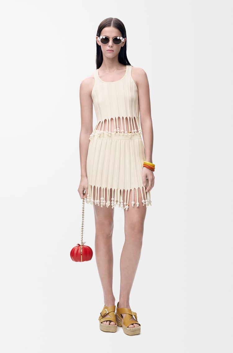 LOEWE Minifalda en algodón Crudo
