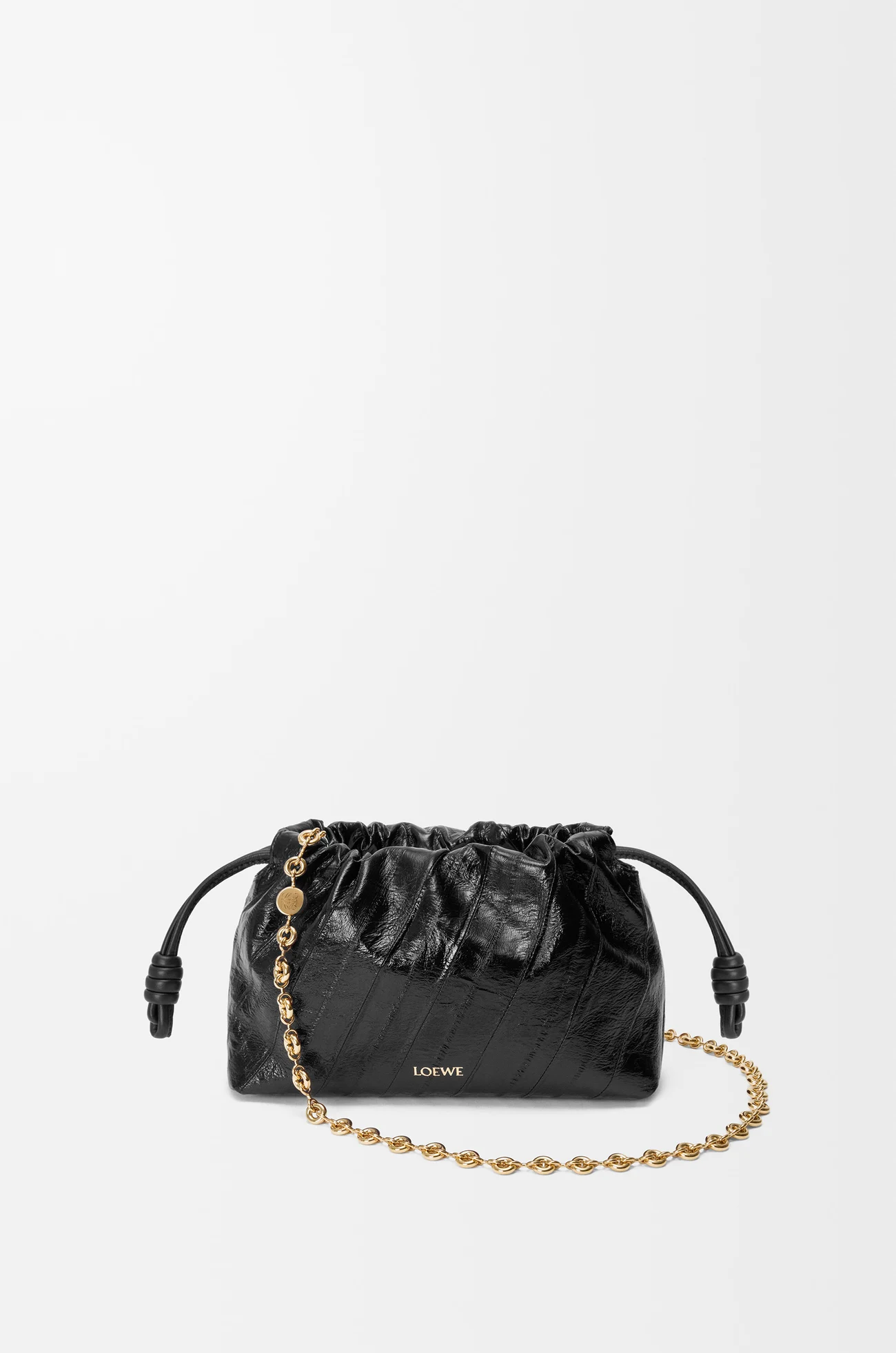 LOEWE Mini Flamenco purse in hagfish Black