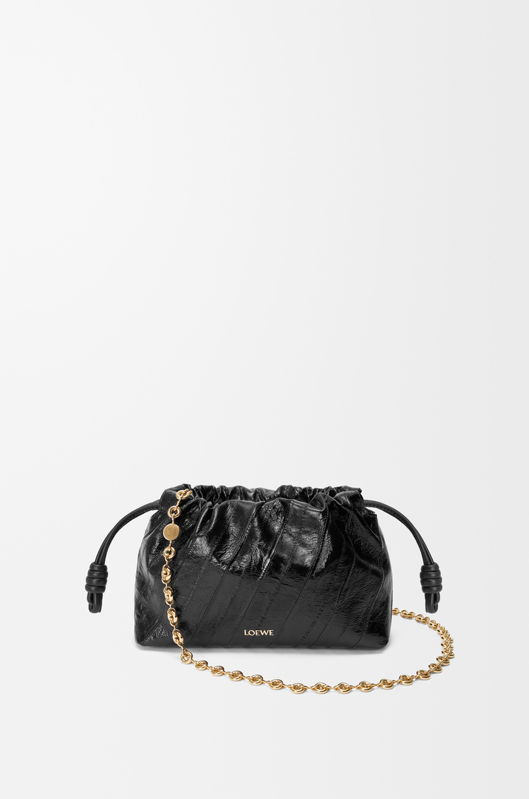 LOEWE Bolso Flamenco purse mini en piel de anguila Negro