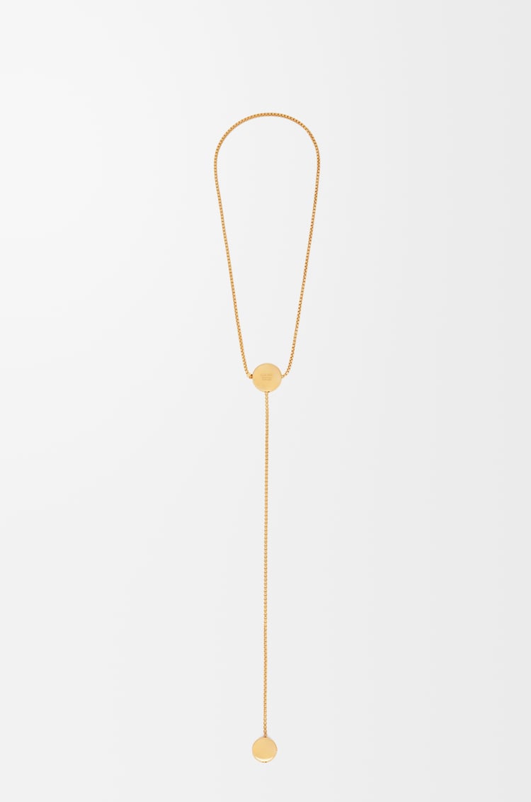 LOEWE Collar Anagram Pebble en plata de ley Dorado
