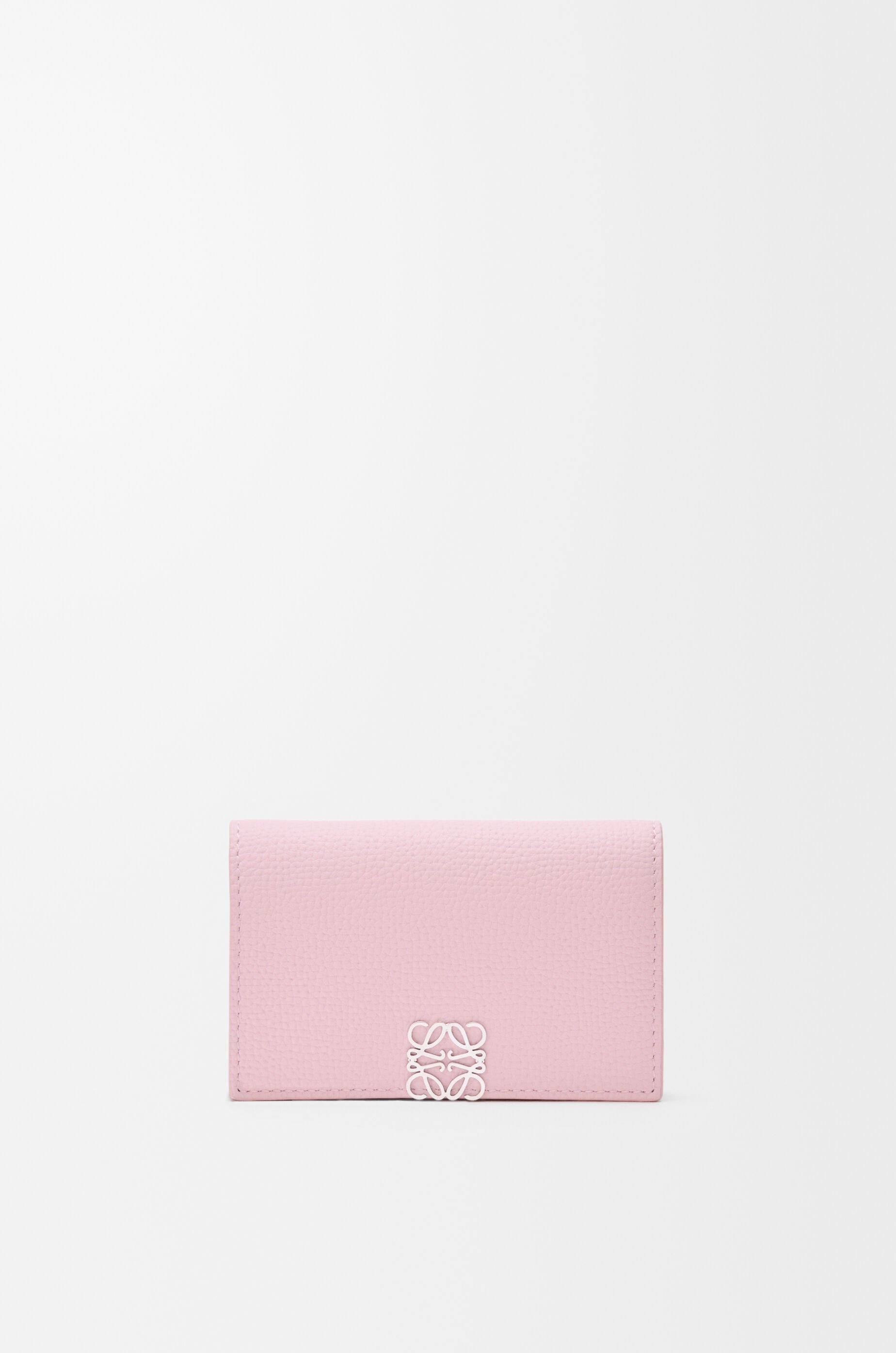 【美品】LOEWE ANAGRAM BUSINESS CARDHOLDER Anagram business cardholder in pebble grained calfskin Pink - LOEWE
