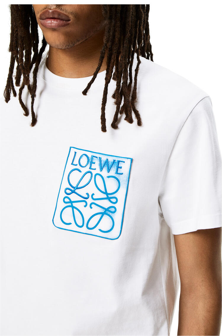 LOEWE Anagram fake pocket T-shirt in cotton White