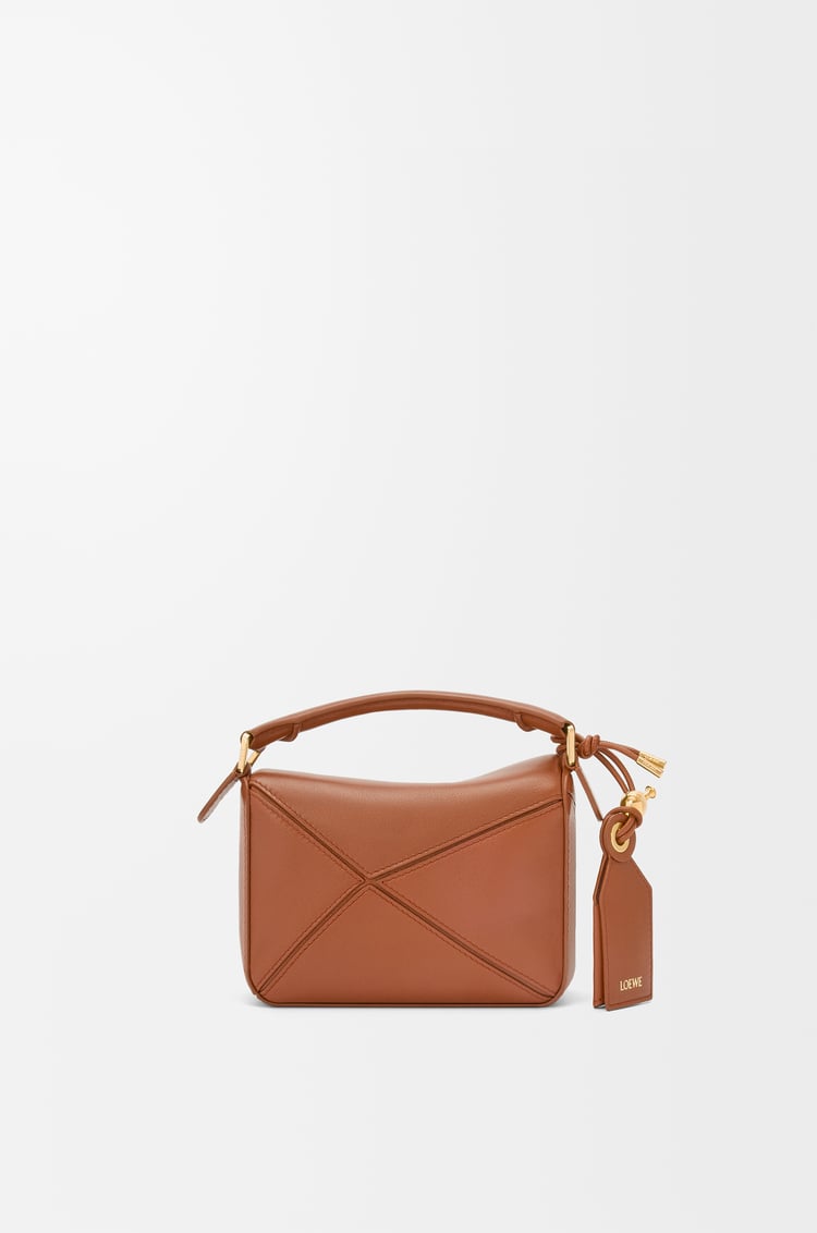 LOEWE Mini Featherlight Puzzle bag in nappa lambskin Pecan