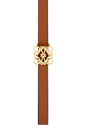 LOEWE Cinturón en piel de ternera lisa con anagrama Bronceado/Negro/Oro plp_rd
