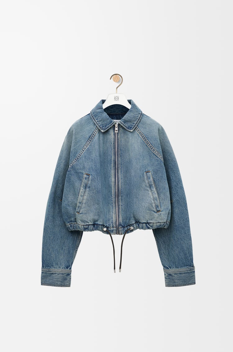 LOEWE Veste ballon en denim Denim Délavé