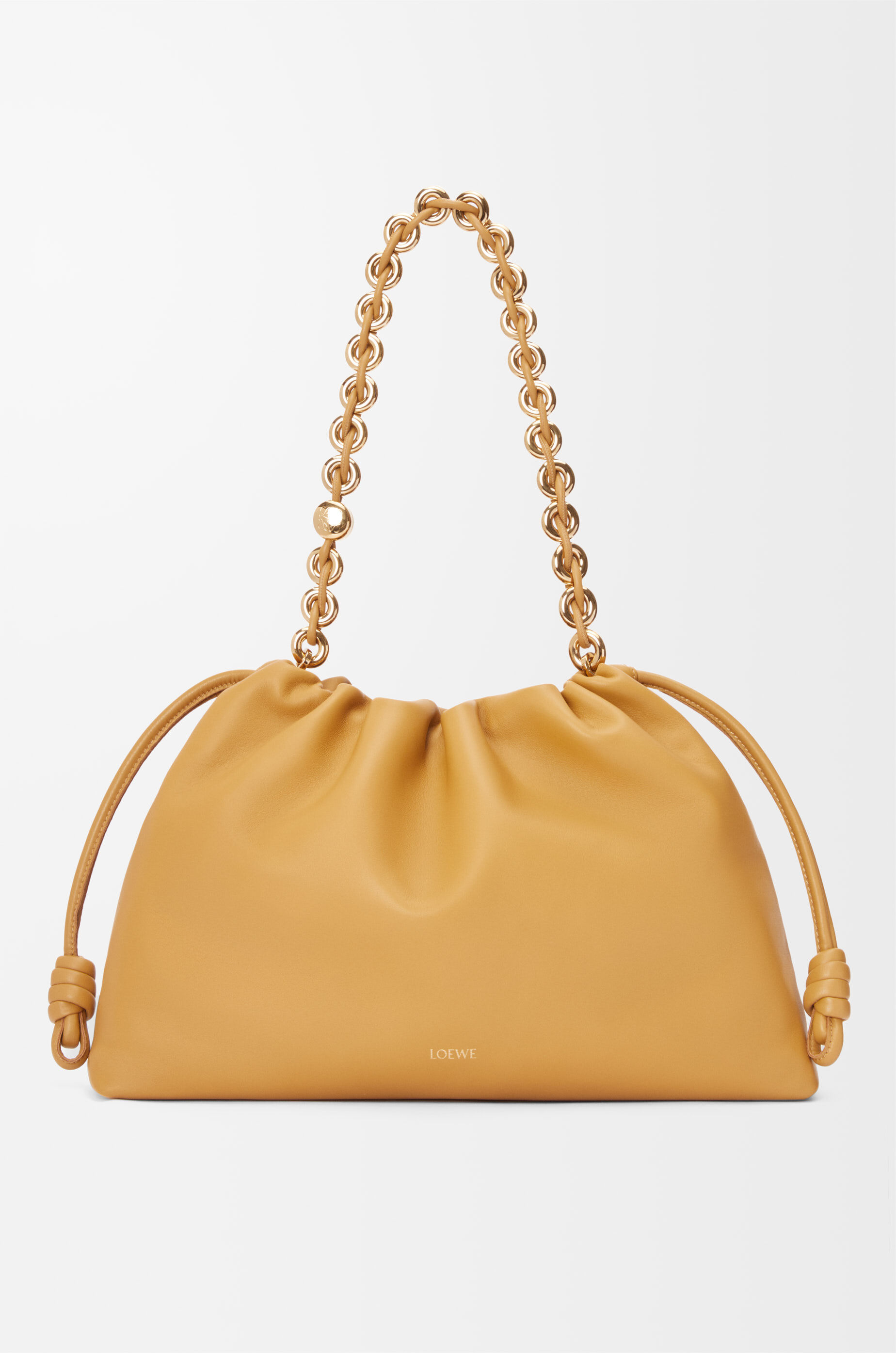 【関税&送料込】Loewe Mustard Nappa Leather Large Flamenco P Large Flamenco purse in mellow nappa lambskin Beige - LOEWE