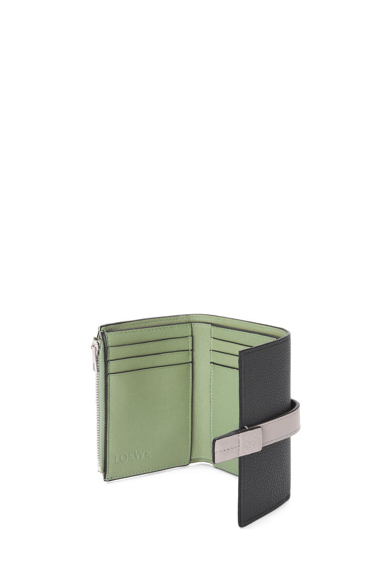 LOEWE Small vertical wallet in soft grained calfskin Anthracite/Ghost