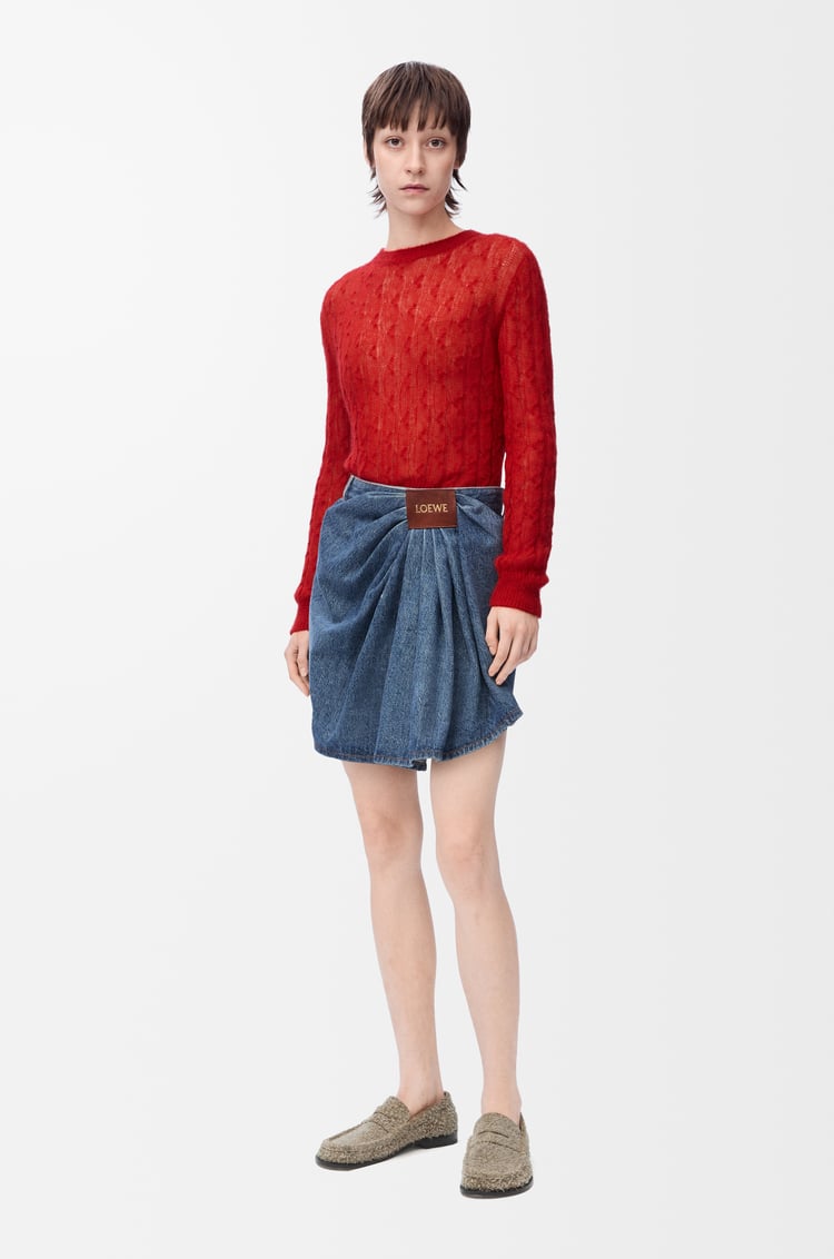 LOEWE ドレープ スカート（デニム） インディゴブルー