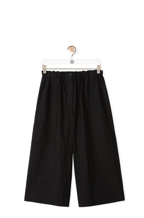 LOEWE Cropped elasticated trousers in cotton Black
