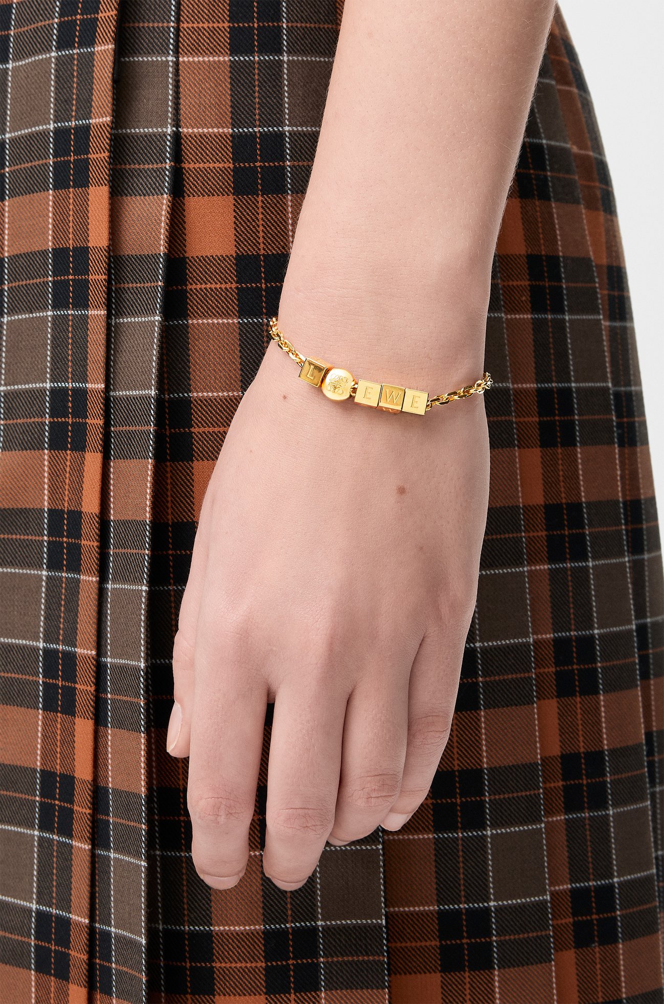 LOEWE Pebble Cube bracelet in sterling silver Gold