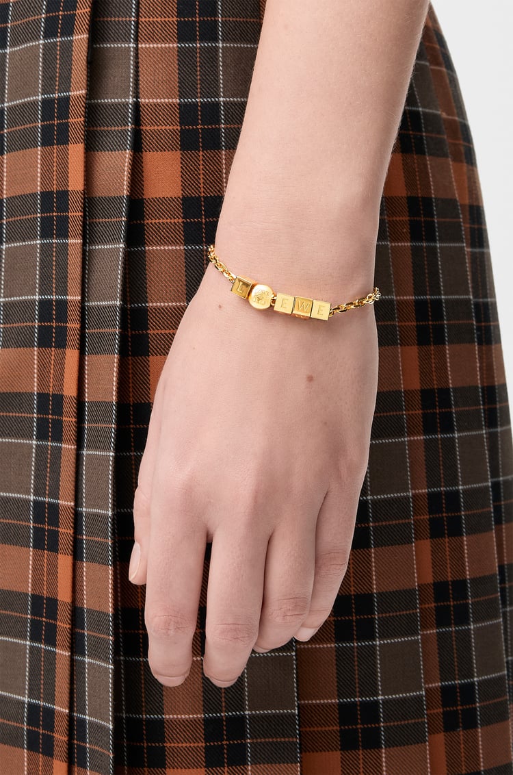 LOEWE Pebble Cube bracelet in sterling silver Gold