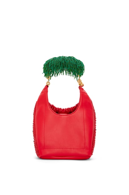 LOEWE Mini Squeeze bag in beaded leather Red plp_rd