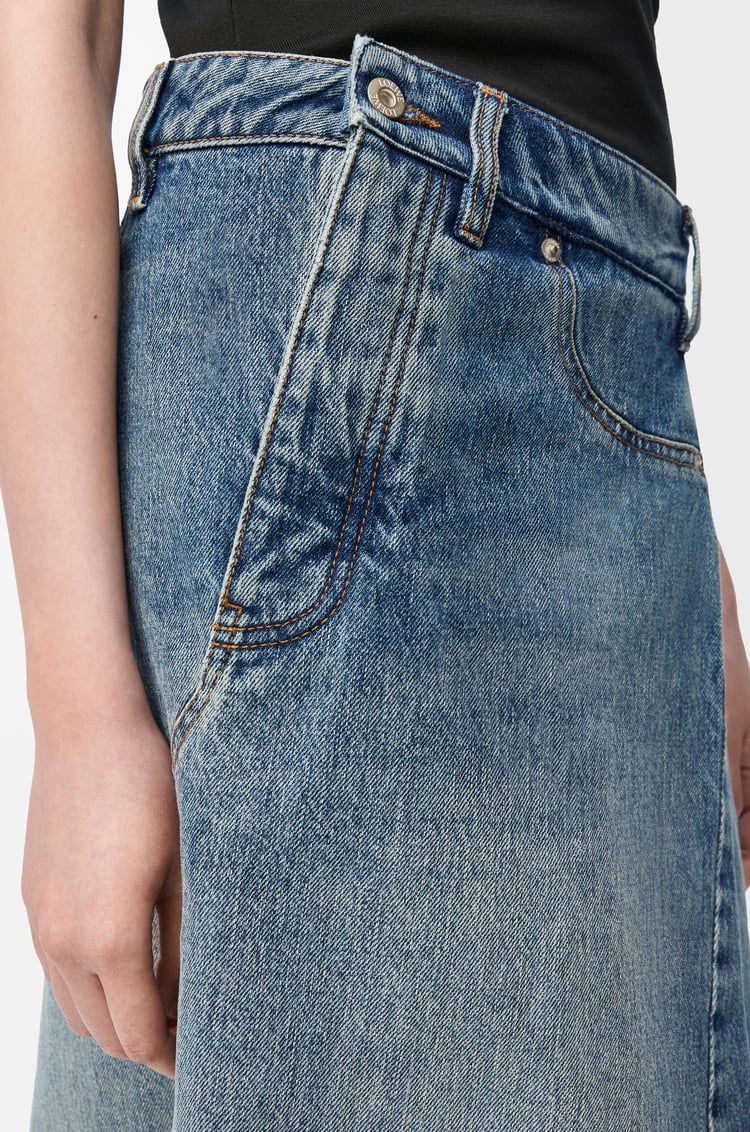 LOEWE Falda deconstruida en denim Denim