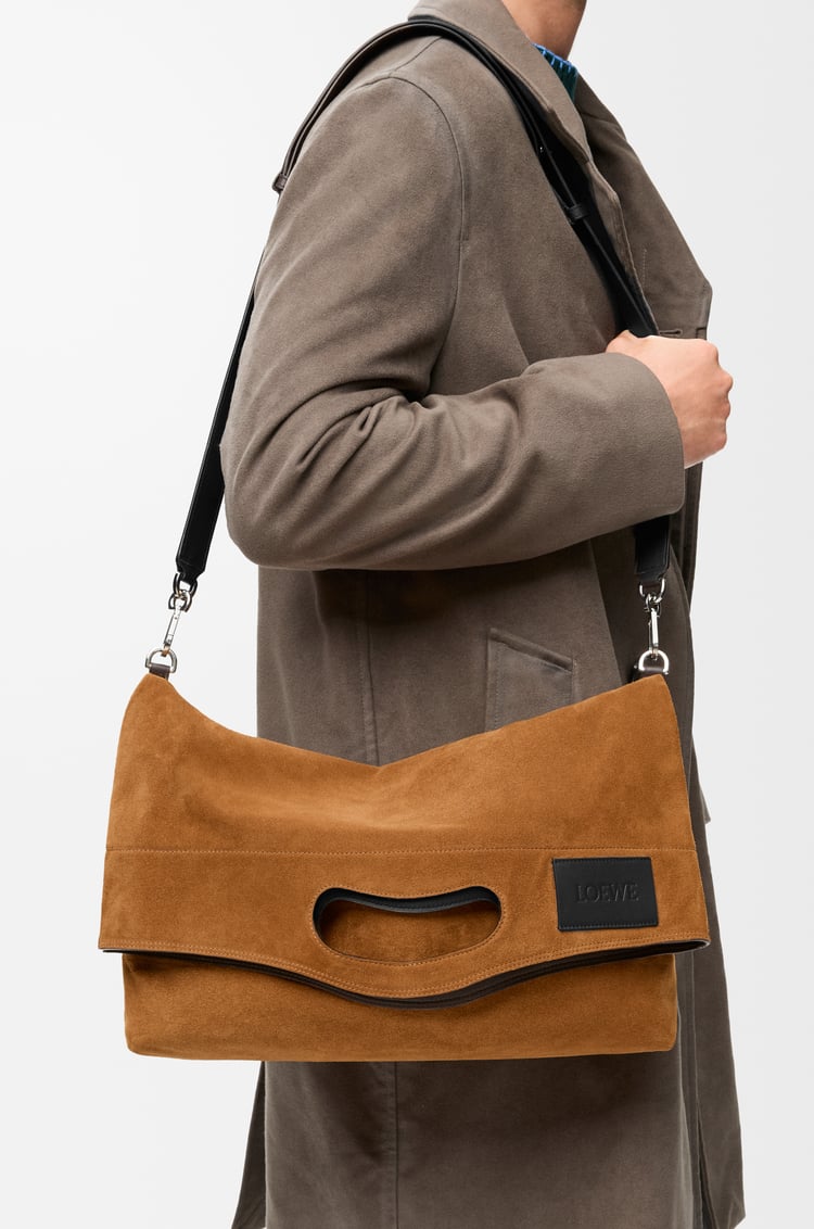 LOEWE Bolso Bob folded tote en ante Tabaco