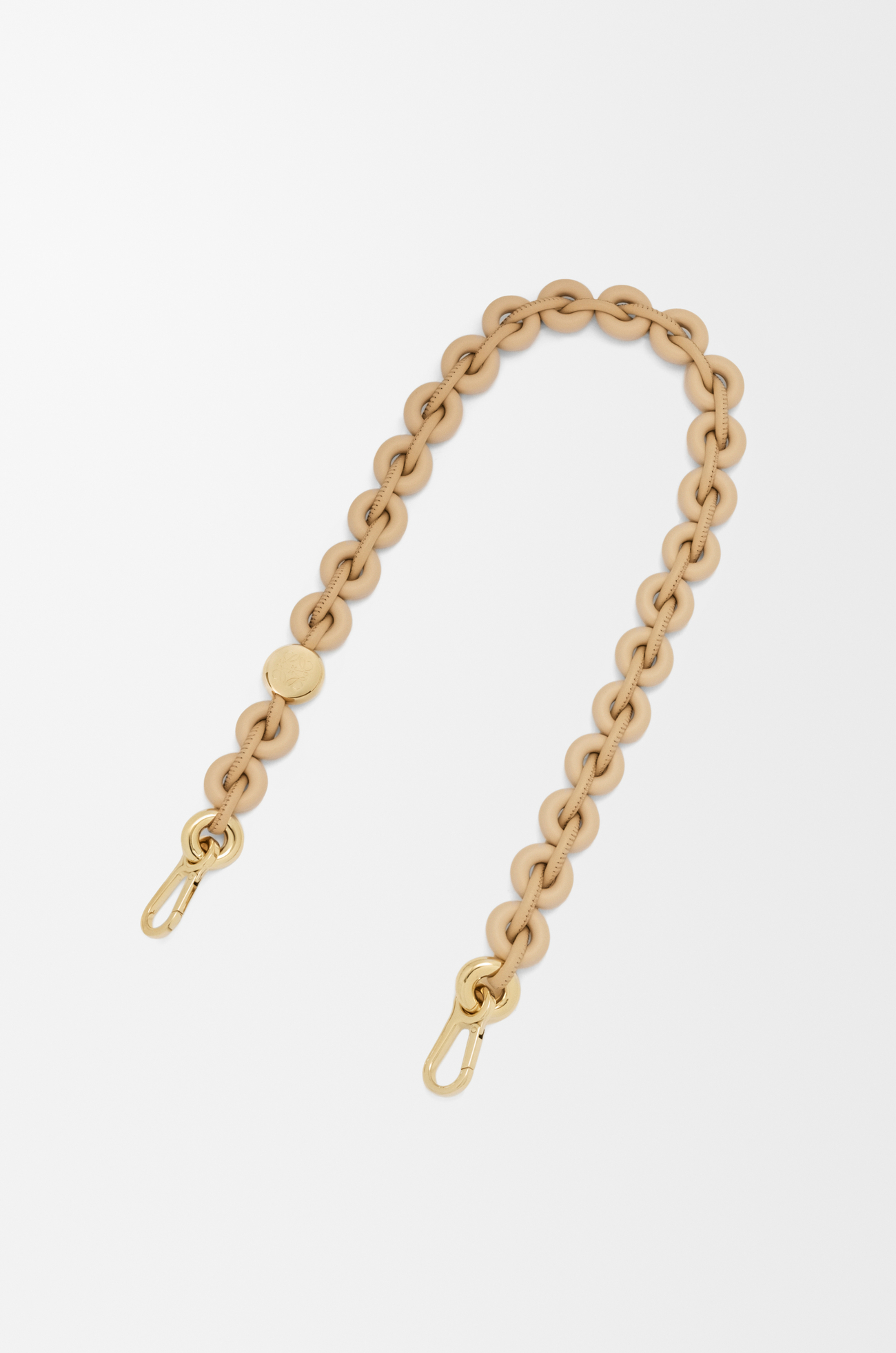 LOEWE Donut Kette aus Kalbsleder Seidenbeige