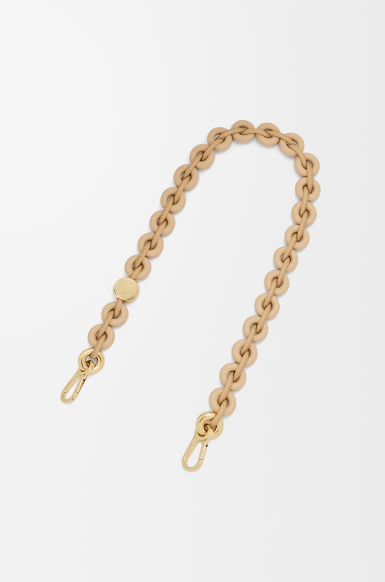 LOEWE Catena Donut in pelle di vitello Beige Seta
