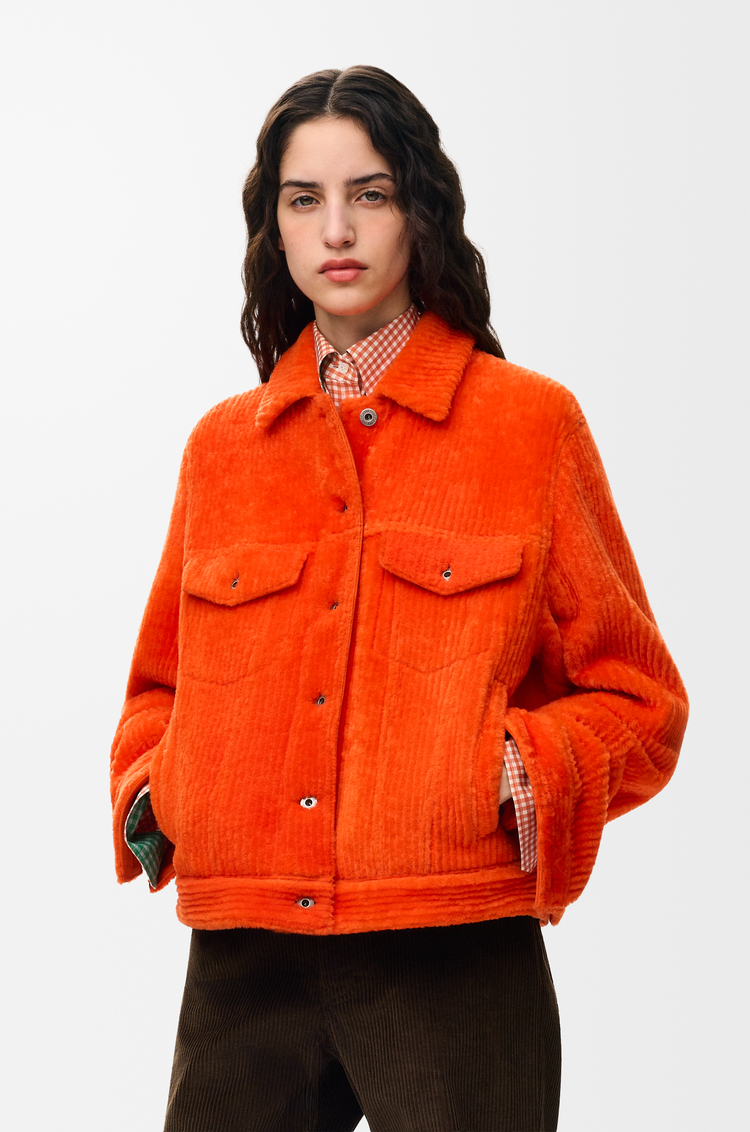 LOEWE Chaqueta en pana de lana de oveja Naranja