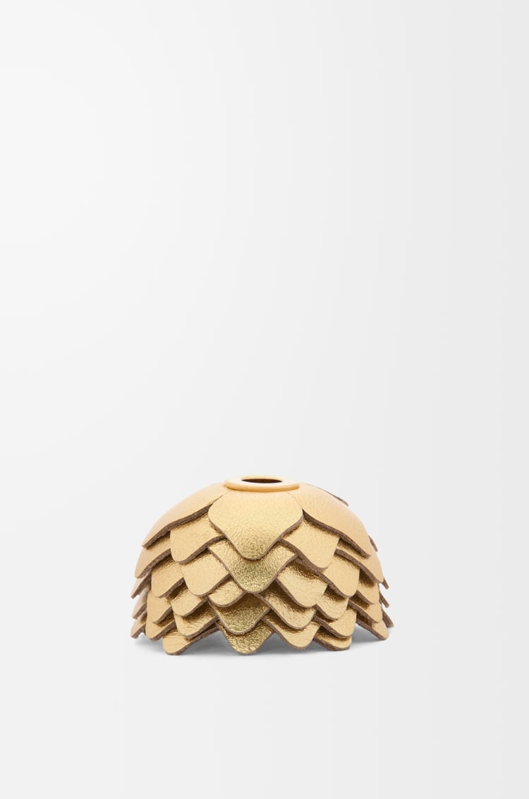 LOEWE Flower charm in calfskin Gold