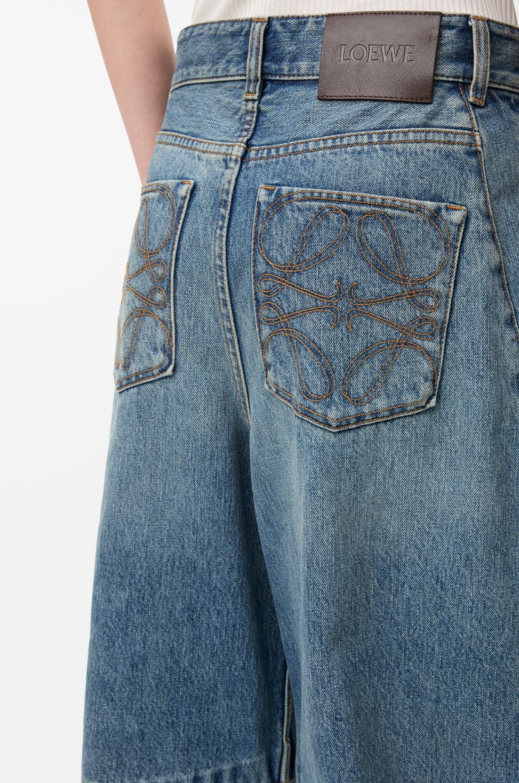 LOEWE 배럴 진 - 데님 워시드 데님