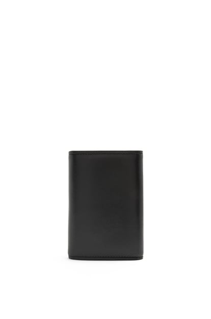 LOEWE Puffer Anagram small vertical wallet in shiny nappa calfskin Black plp_rd