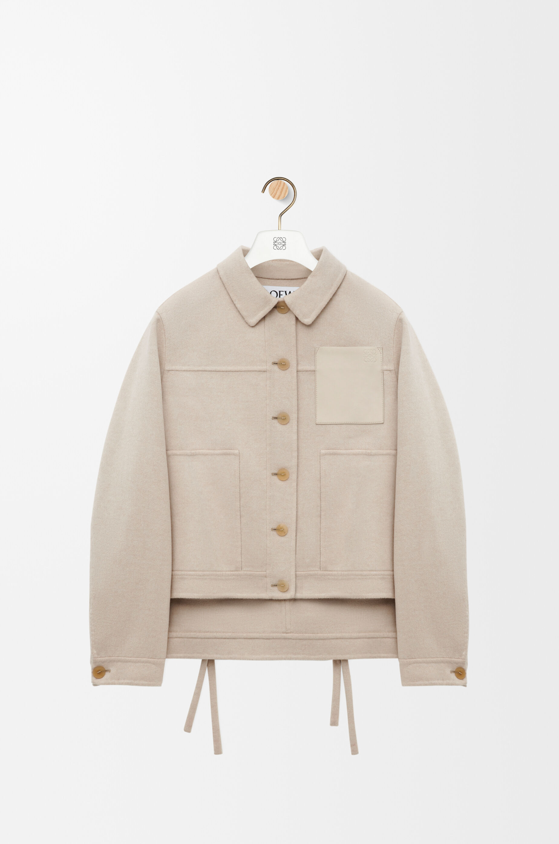 25ss LOEWE ワークウェアジャケット 48 Workwear jacket in cotton Beige - LOEWE USA Official Website