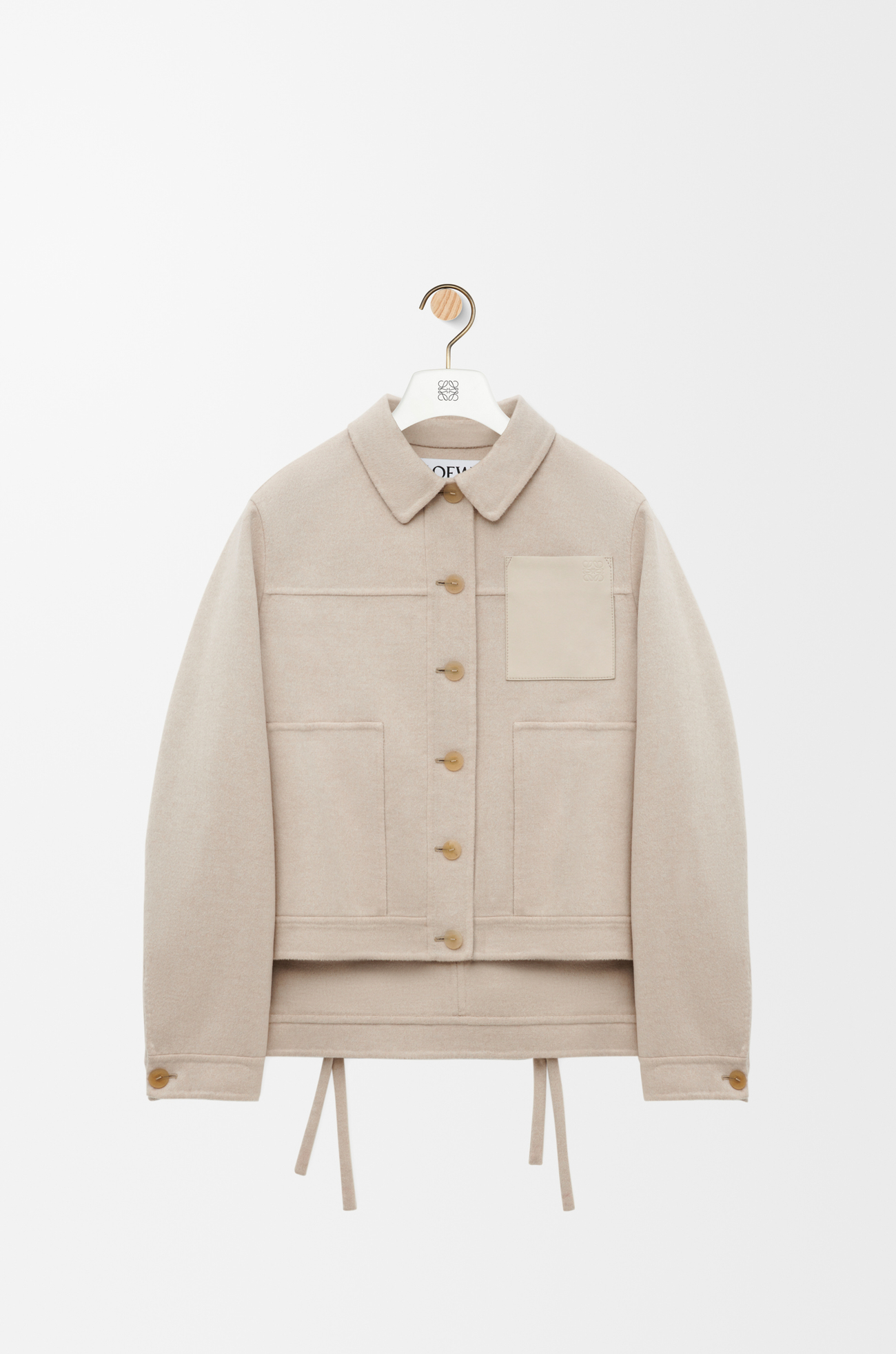 LOEWE Chaqueta en lana y cashmere Beige Jaspeado Claro