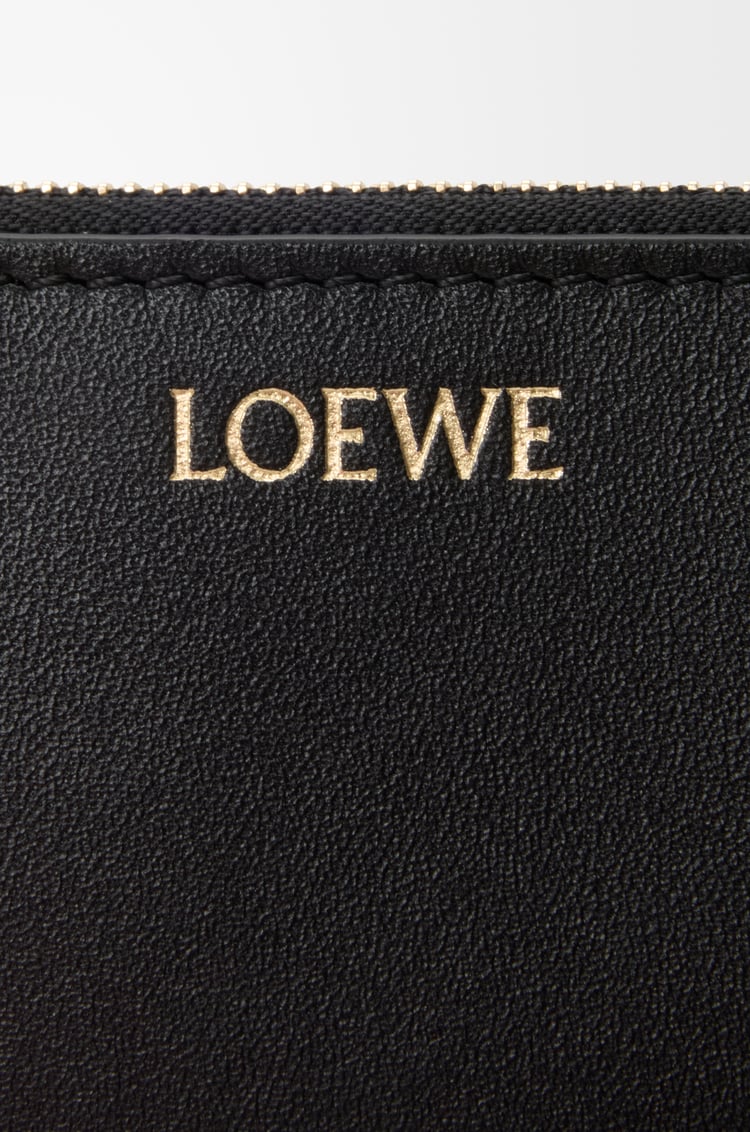 LOEWE 노트 코인 카드홀더 - 샤이니 나파 카프스킨 블랙/스쿼럴