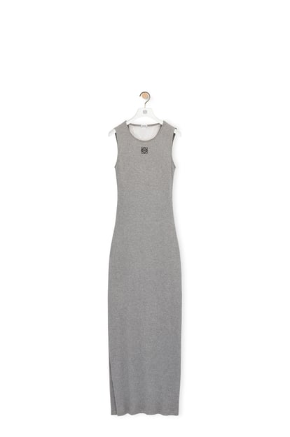 LOEWE Anagram tank dress in cotton Grey Melange