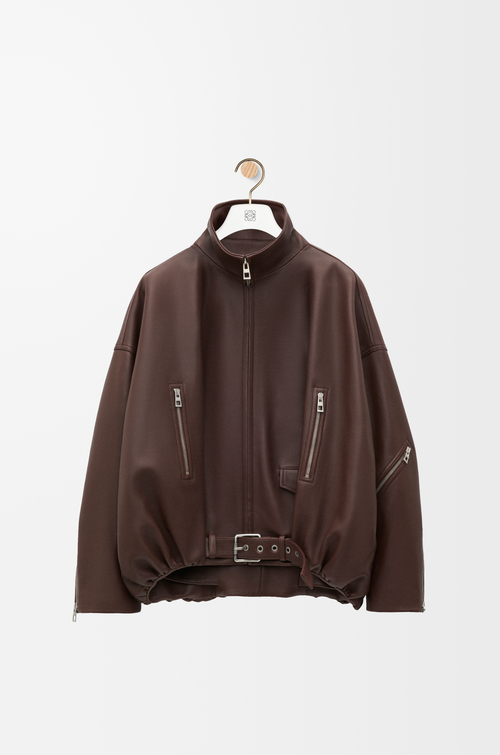 SALE セール☆LOEWE ロエベ 油っこく ジップレザージャケット☆ジル  