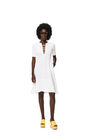LOEWE Lace up dress in linen and cotton Optic White pdp_rd