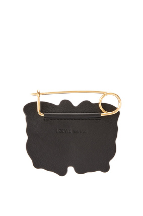 LOEWE Butterfly pin charm in calfskin and metal Yellow Mango plp_rd