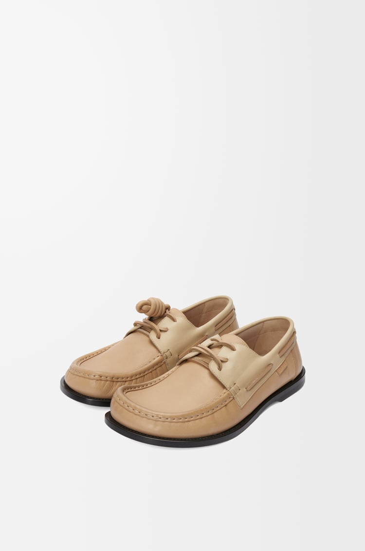 LOEWE Náutico Campo en piel de ternera Arena/Canela