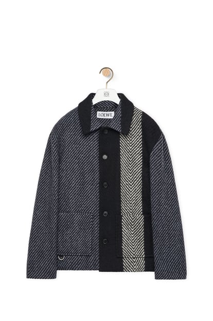 LOEWE Workwear jacket in wool blend White/Grey/Black plp_rd