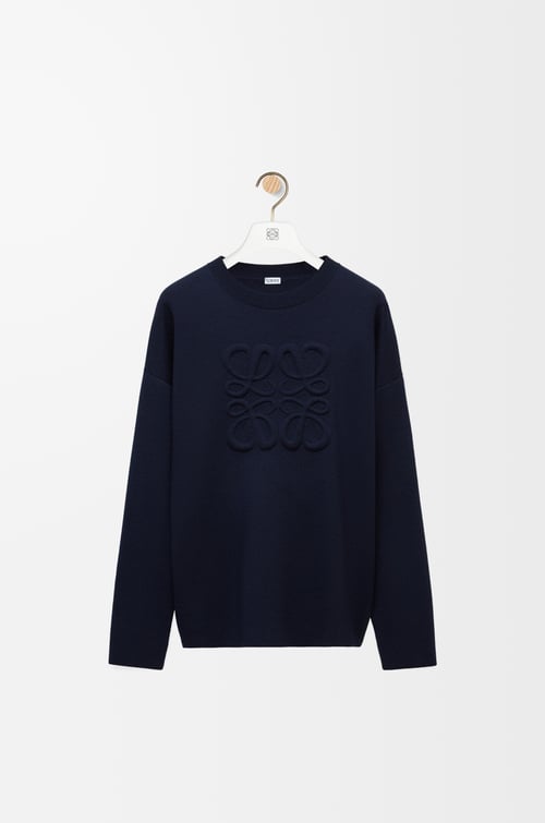 LOEWE Jersey Anagram en lana Azul Marino