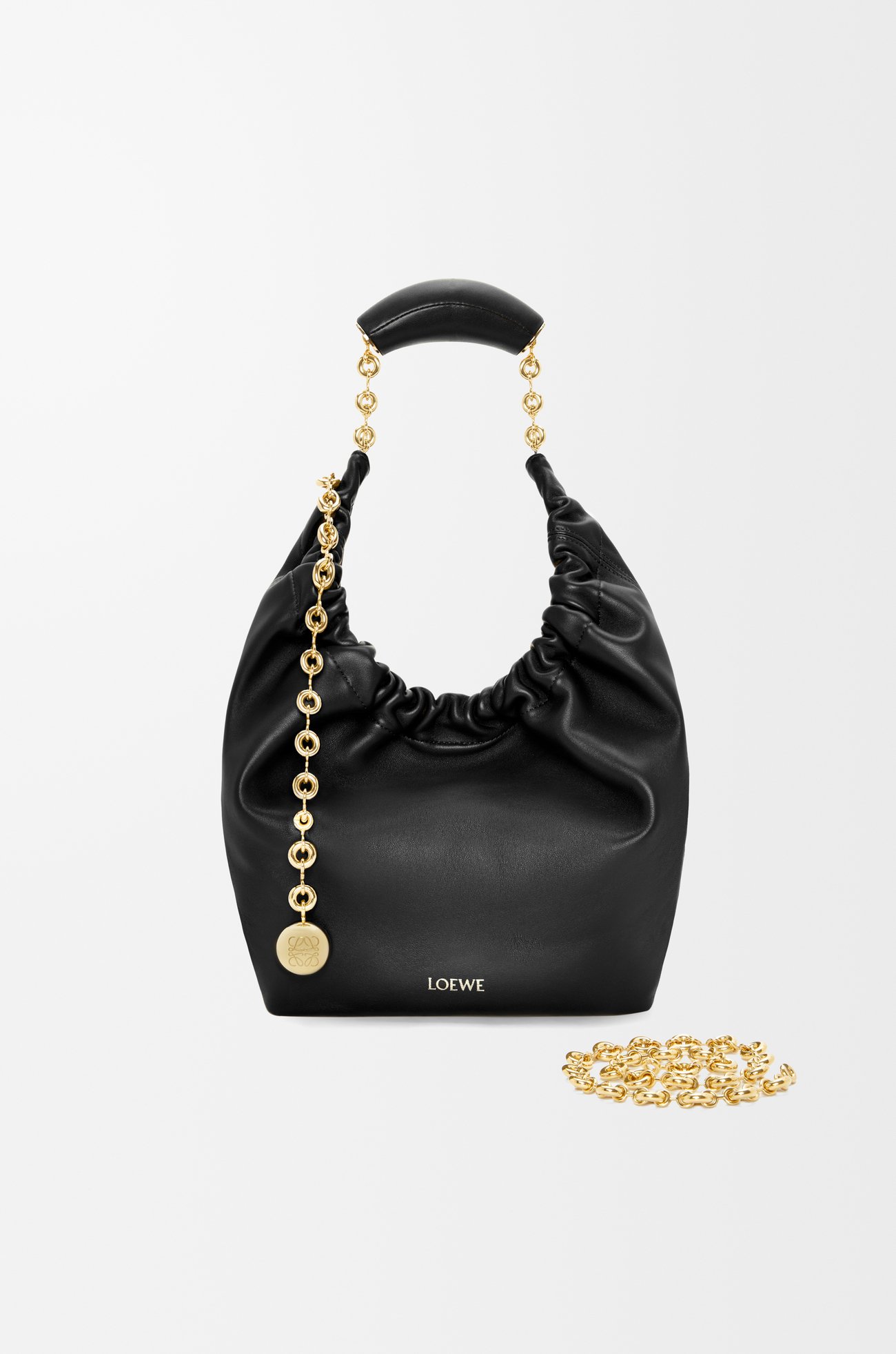LOEWE Bolso Squeeze pequeño en piel napa de cordero Negro
