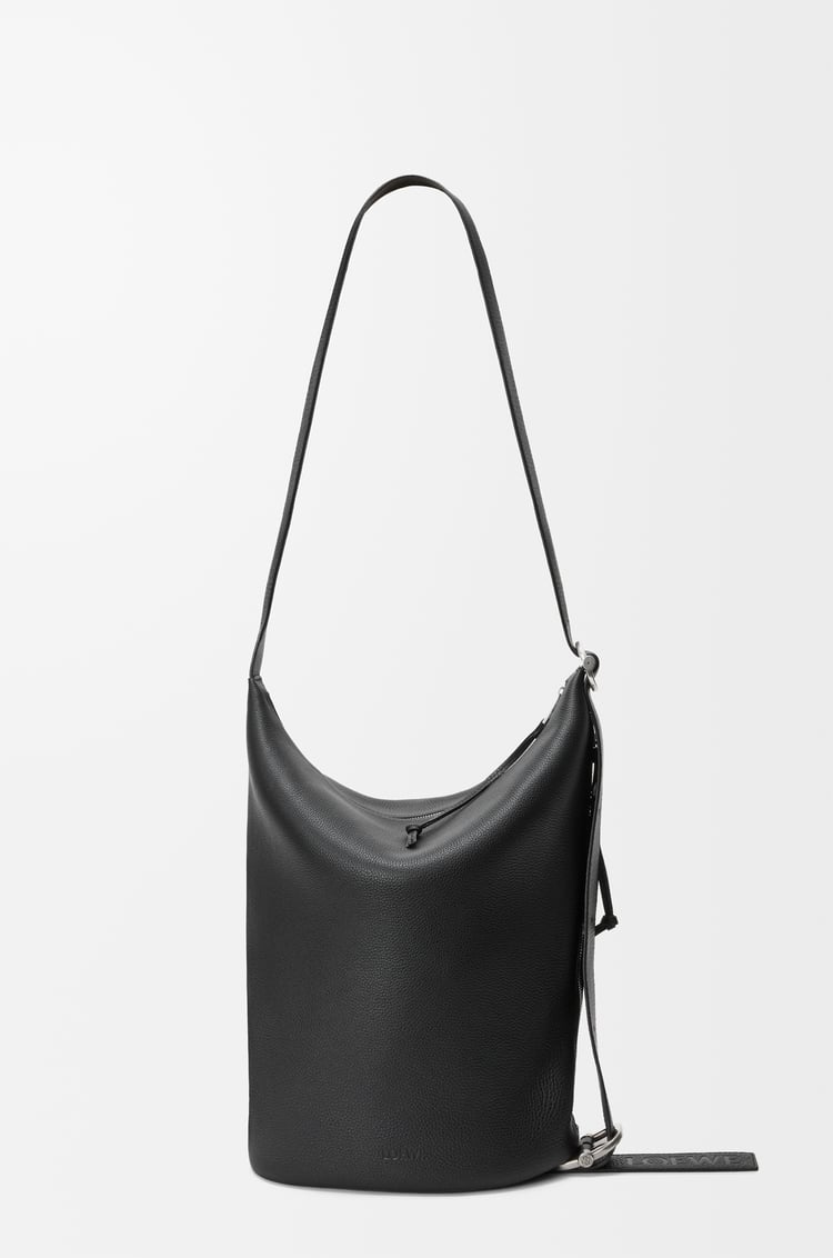 LOEWE Loop bucket in supple grained calfskin Black