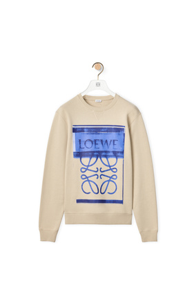 LOEWE Photocopy Anagram sweatshirt in cotton Stone Grey