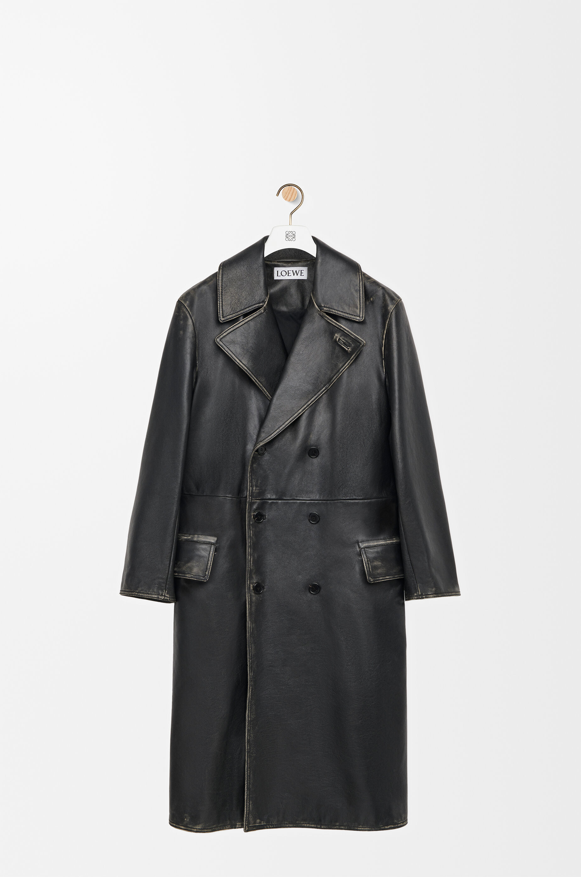 ダブルブレスト コート(ナパカーフ) ブラック - LOEWE ダブルブレスト コート(ナパカーフ) ブラック - LOEWE