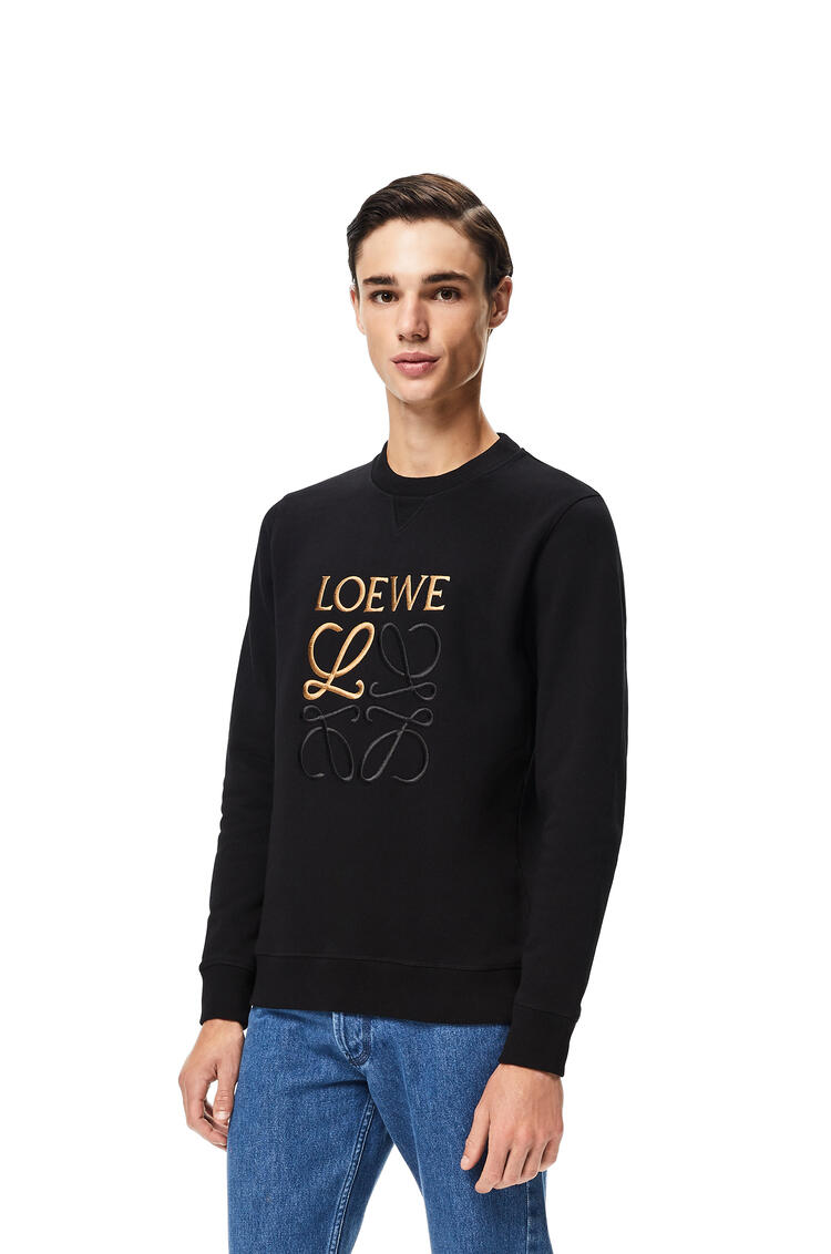 LOEWE LOEWE Anagram embroidered sweatshirt in cotton Black