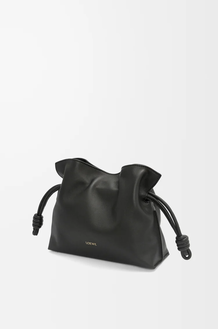 LOEWE Mini Flamenco clutch in nappa calfskin Black