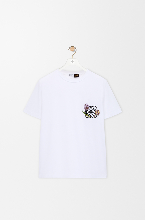 LOEWE 棉質標準版型 T 恤 白色