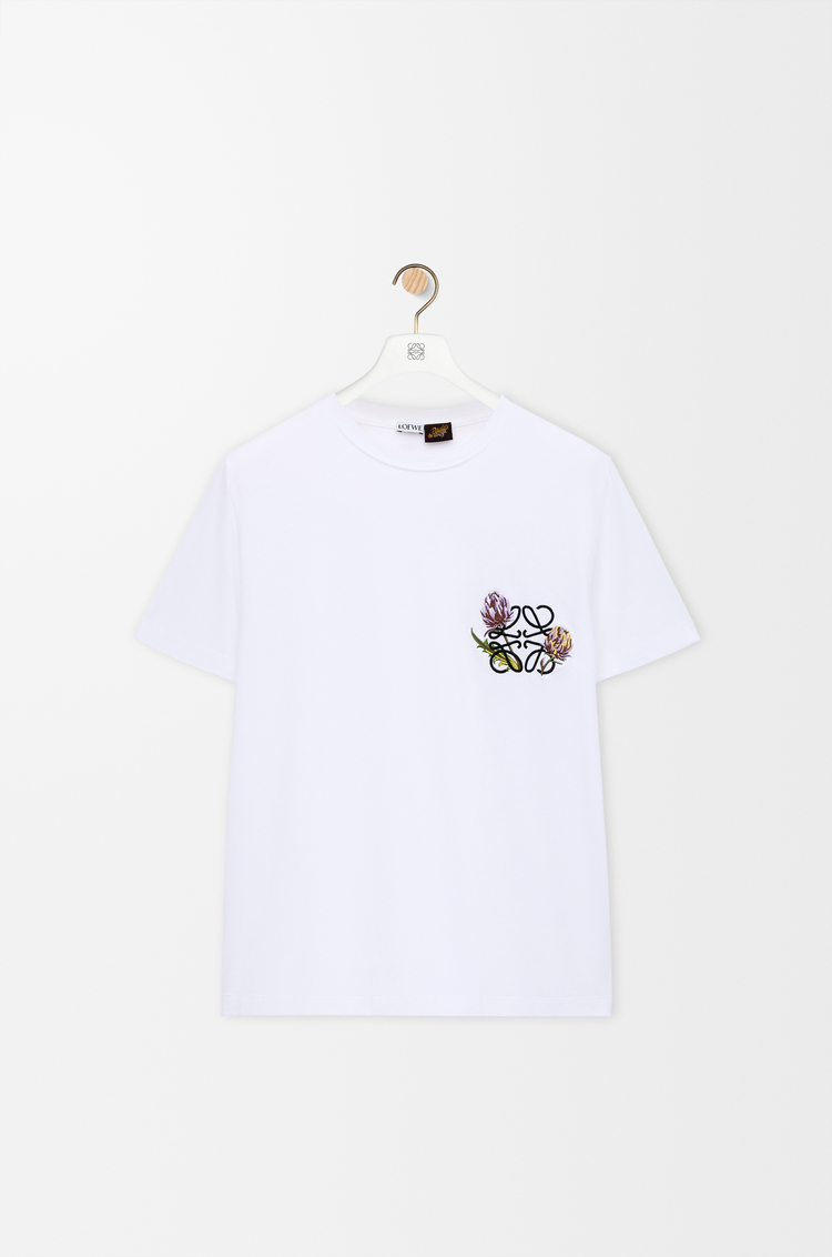 LOEWE 棉質標準版型 T 恤 白色