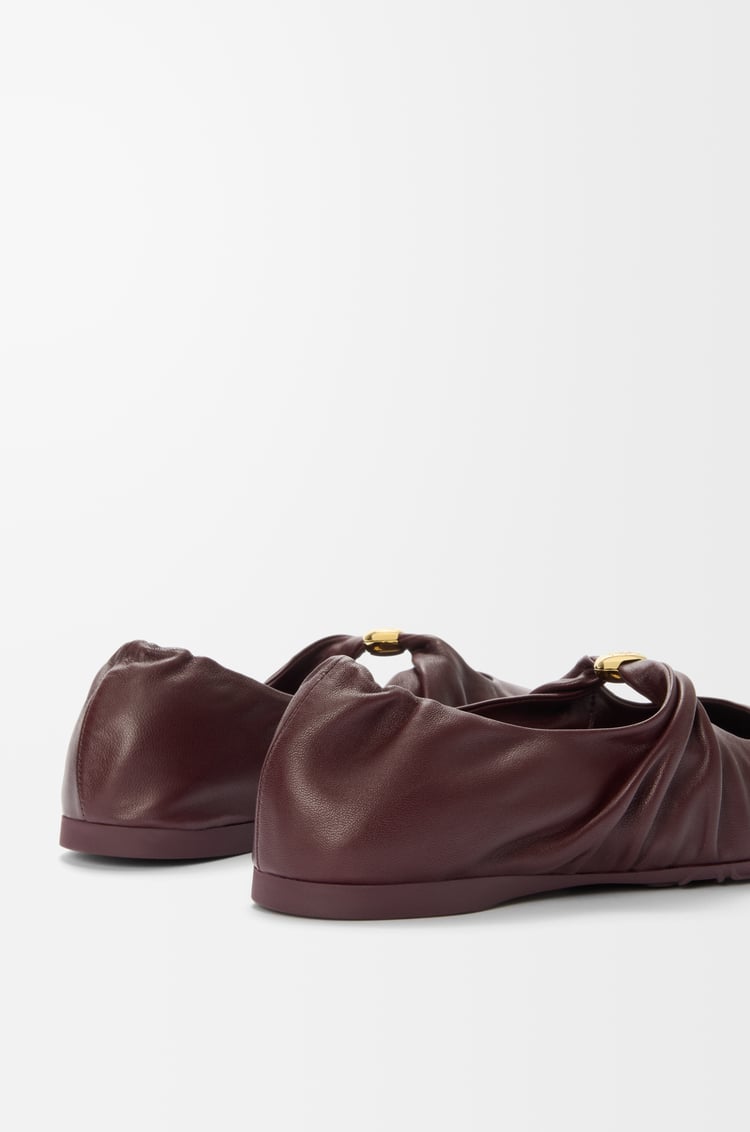 LOEWE ペブル ソフト バレリーナ（ナパラム） バーガンディ